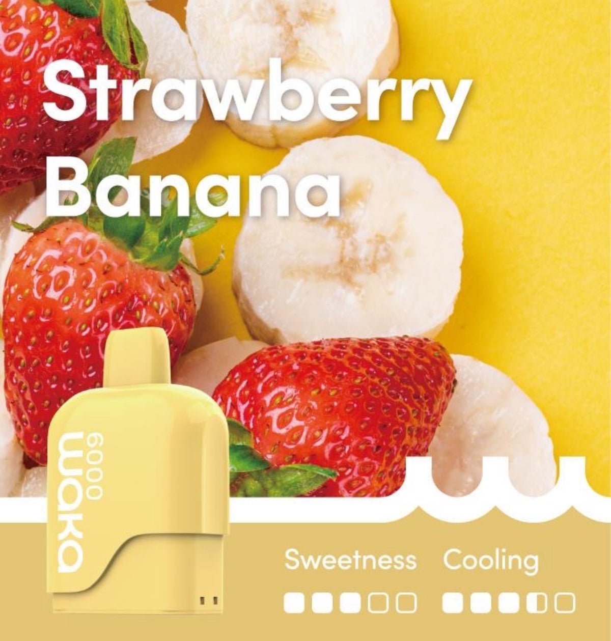 WAKA SOMATCH STRAWBERRY BANANA 6000 PUFFS POD ONLE