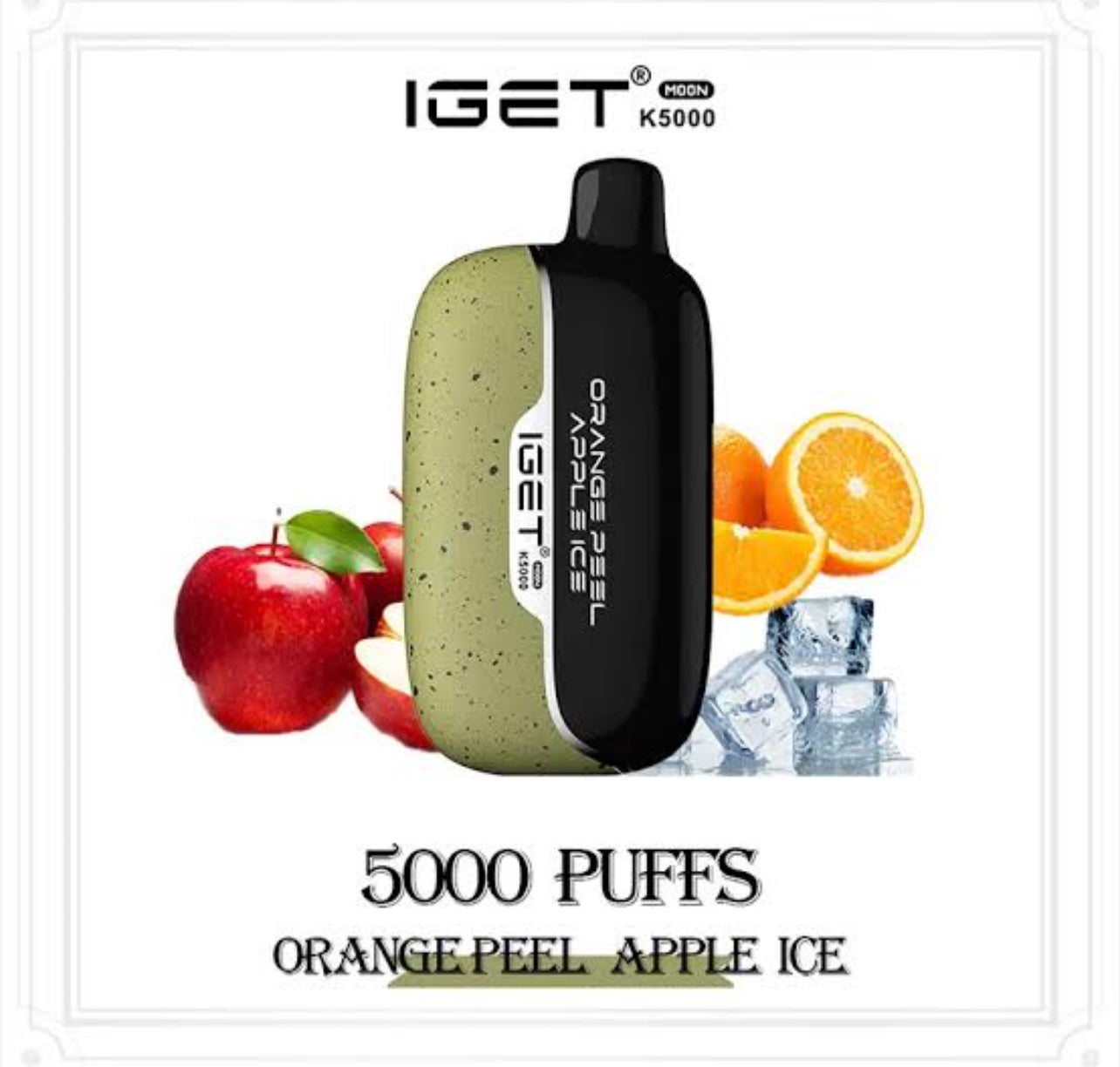 IGET MOON ORANGE PREL APPLE ICE 5000 PUFFS