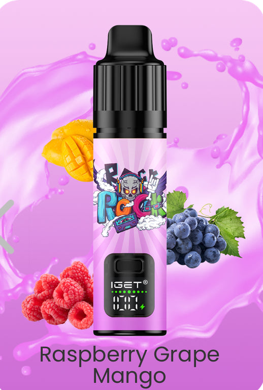 IGET BAR PLUS S3 KIT RASPBERRY GRAPE MANGO 10000 PUFFS