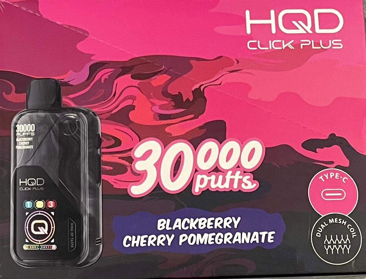 HQD CLICK PLUS BLACKBERRY CHERRY POMEGRANATE 30000 PUFFS