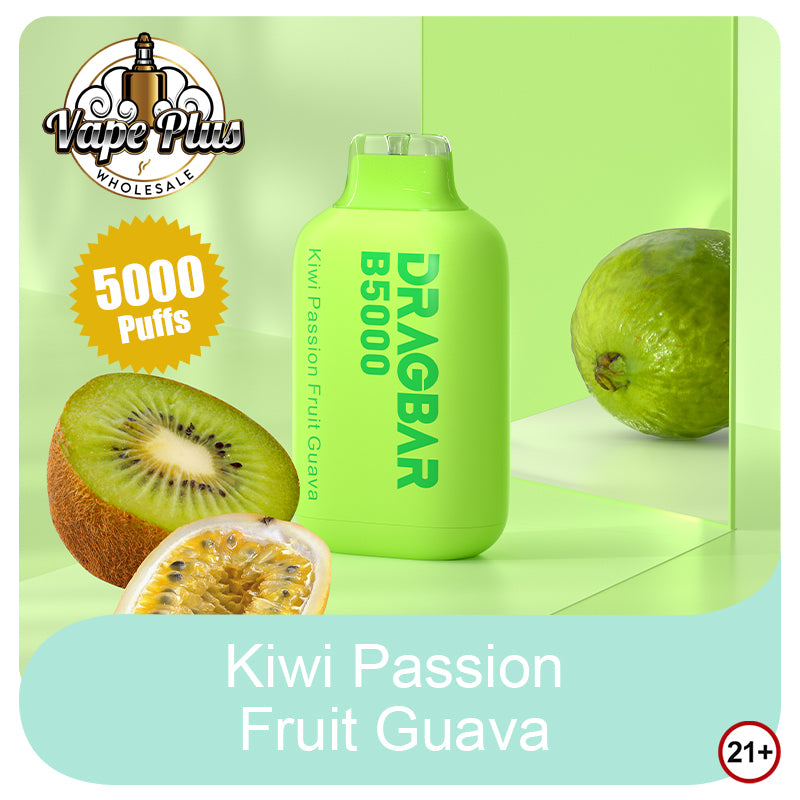 DRAGBAR KIWI PASSION FRUIT GUAVA 5000 PUFFS