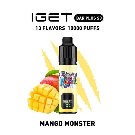 IGET BAR PLUS S3 KIT MANGO MONSTER 10000 PUFFS