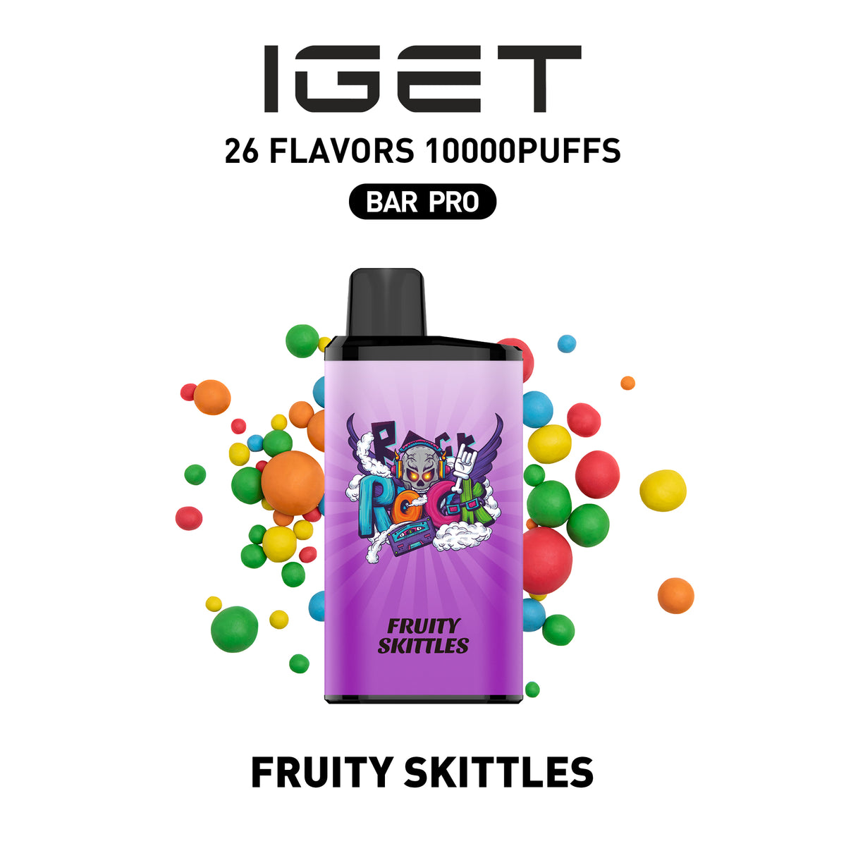 IGET BAR PRO FRUITY SKITTLES 10000 PUFFS
