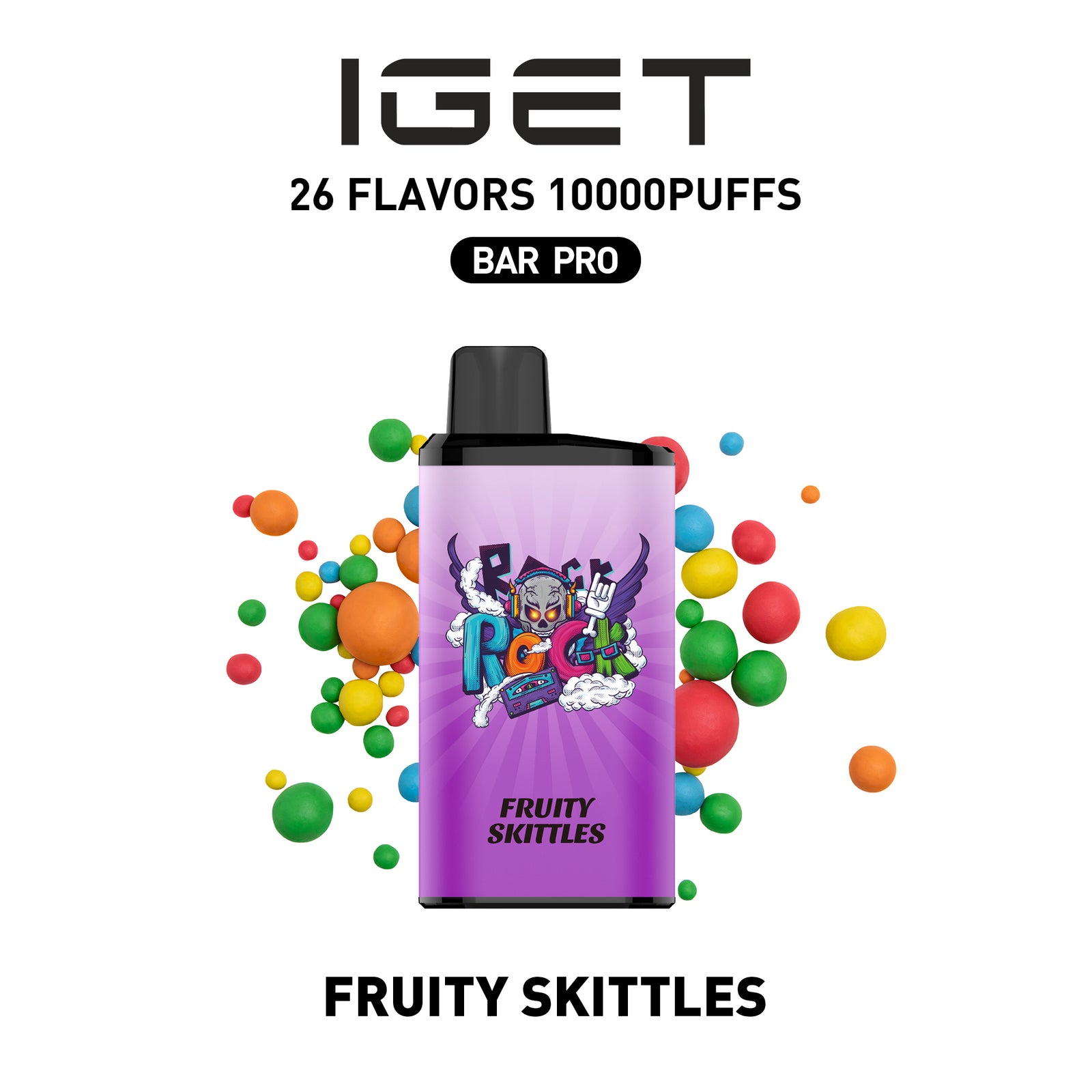 IGET BAR PRO FRUITY SKITTLES 10000 PUFFS