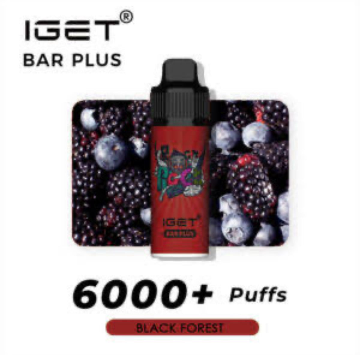 IGET BAR PLUS BLACK FOREST 6000 PUFFS