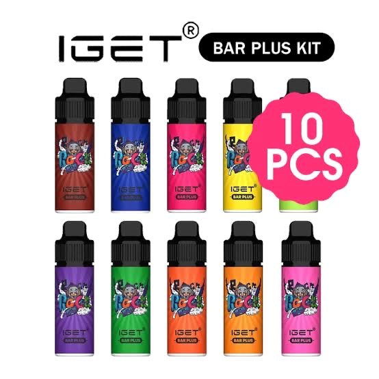 10PCS OF IGET BAR PLUS 6000 PUFFS - Vape Plus Wholesale