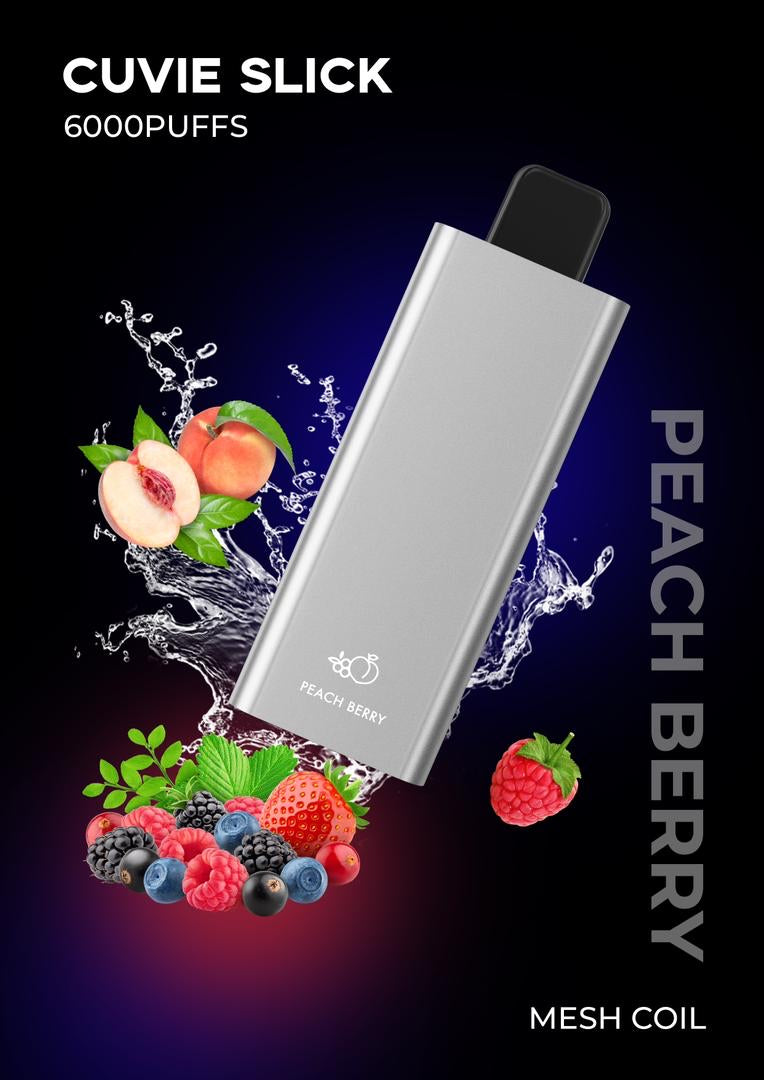 HQD CUVIE SLICK PEACH BERRY 6000 PUFFS