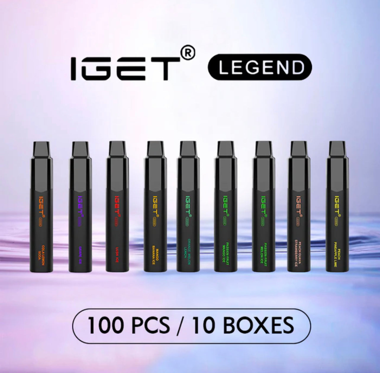 100PCS OF IGET LEGEND 4000 PUFFS