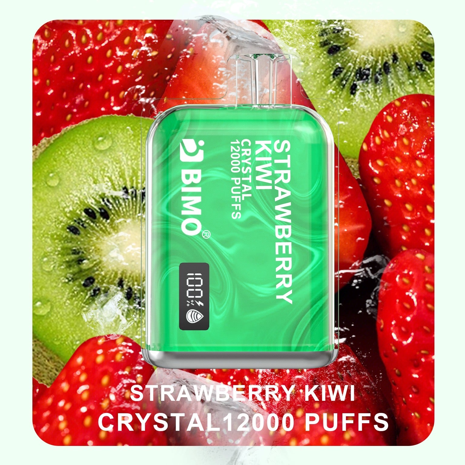 BIMO CRYSTAL STRAWBERRY KIWI 12000 PUFFS