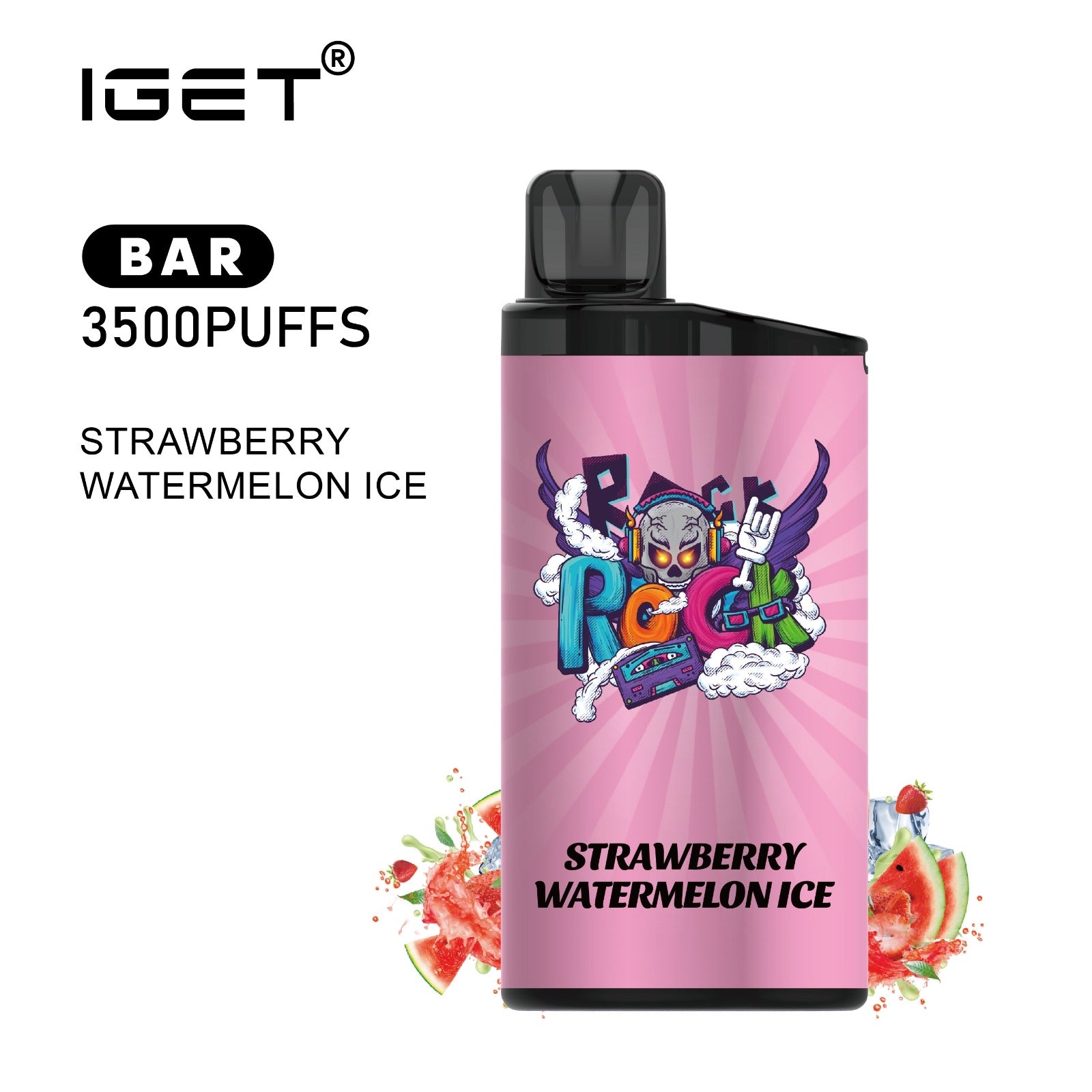 IGET BAR STRAWBERRY WATERMELON ICE 3500 PUFFS