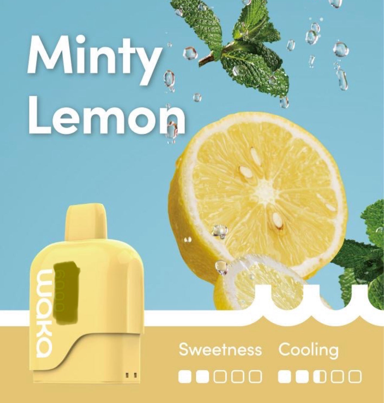 WAKA SOMATCH MINTY LEMON 3000 PUFFS POD ONLY