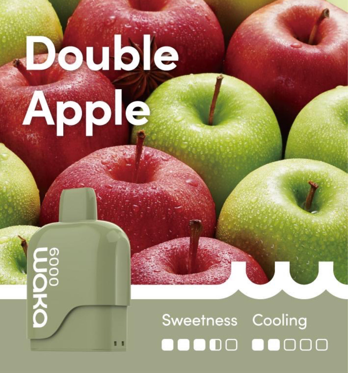 WAKA SOMATCH DOUBLE APPLE 6000 PUFFS POD ONLY
