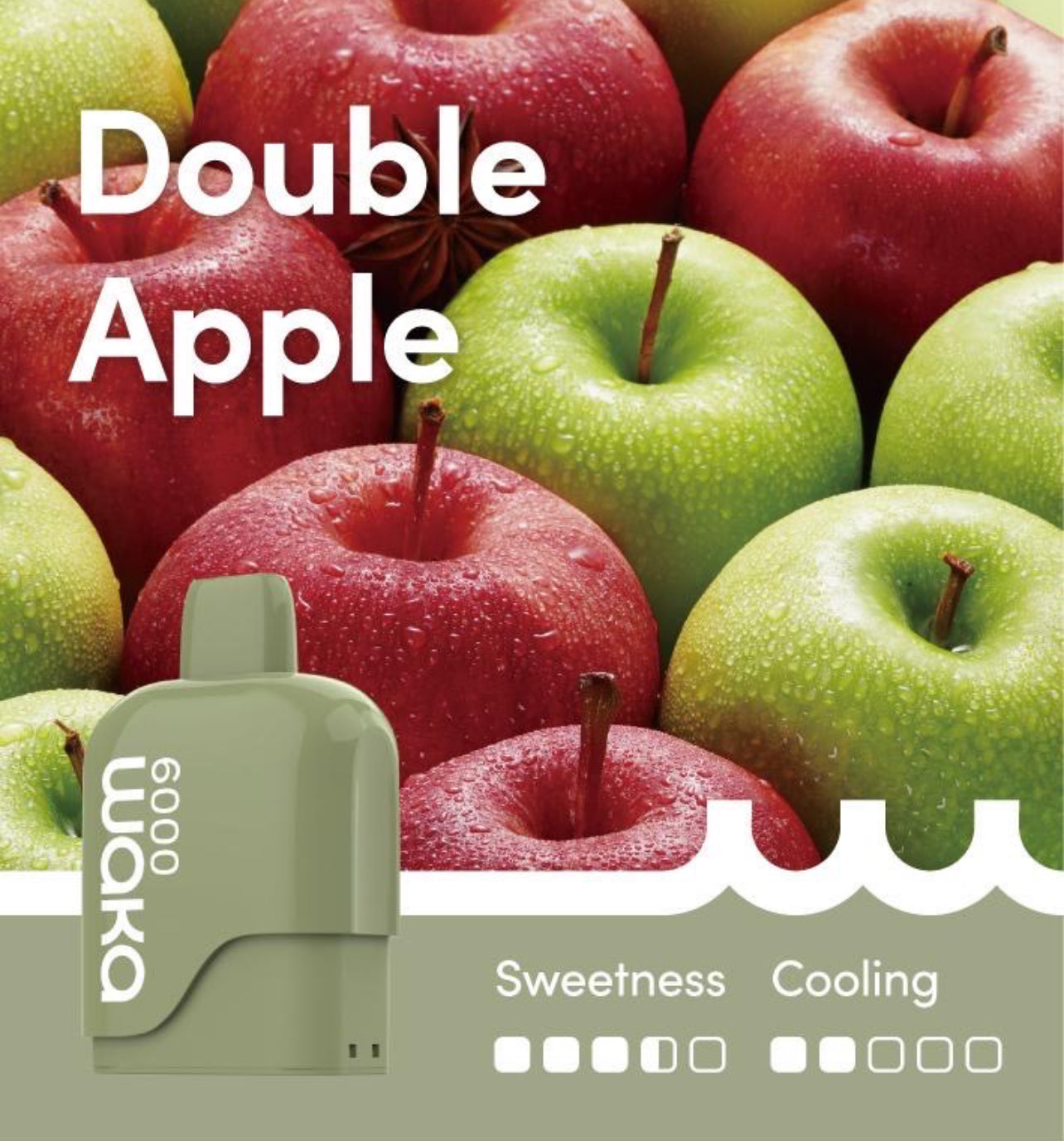 WAKA SOMATCH DOUBLE APPLE 6000 PUFFS POD ONLY