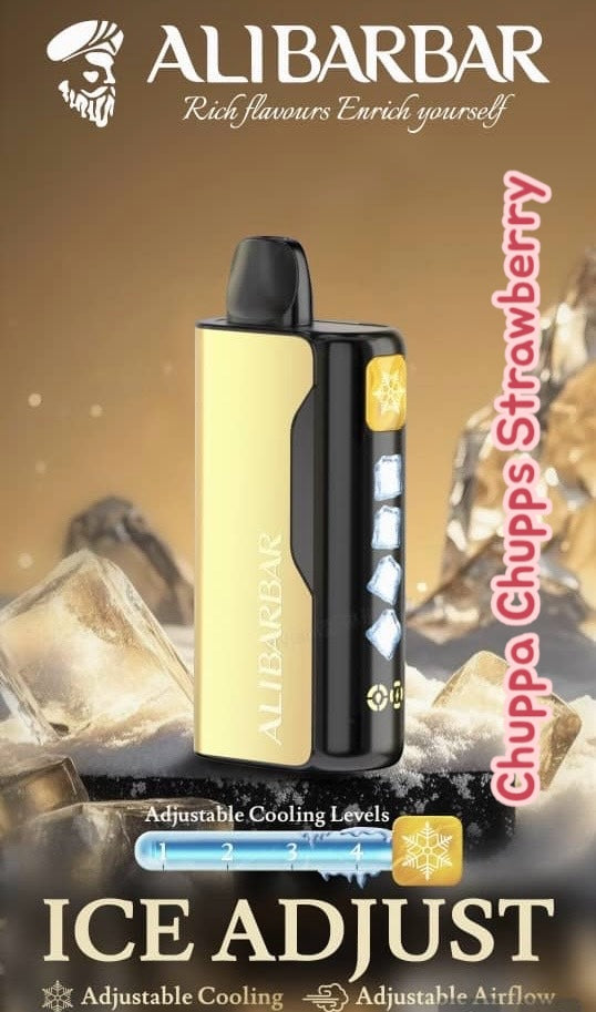 ALIBARBAR ICE ADJUST CHUPPA CHUPPS STRAWBERRY 12K PUFFS