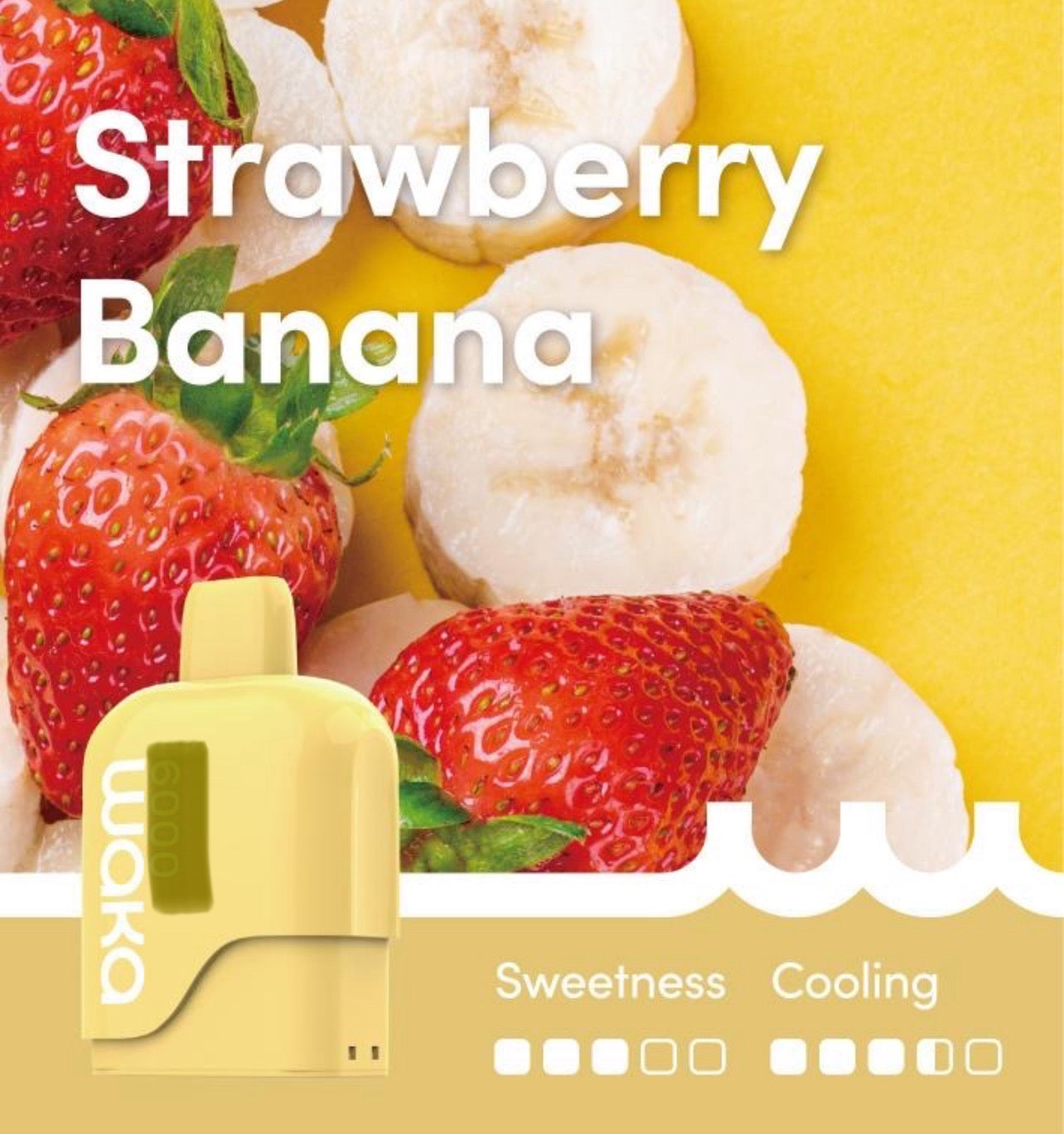WAKA SOMATCH STRAWBERRY BANANA 3000 PUFFS POD ONLY