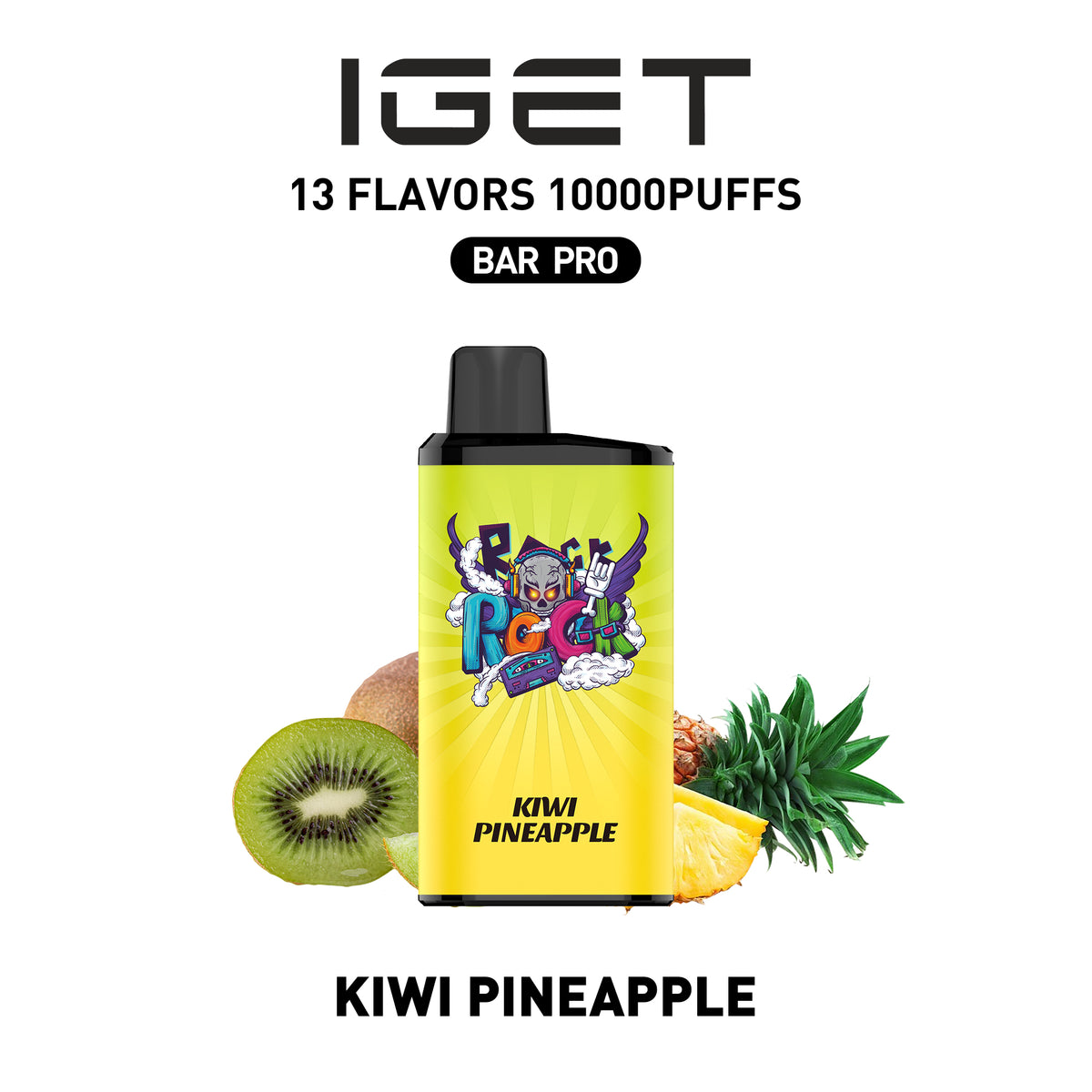 IGET BAR PRO KIWI PINEAPPLE 10000 PUFFS