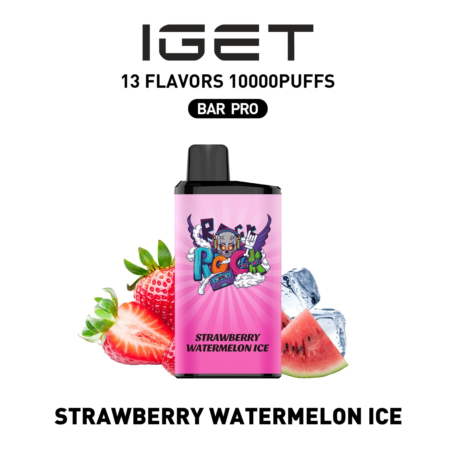 IGET BAR PRO STRAWBERRY WATERMELON ICE 10000 PUFFS
