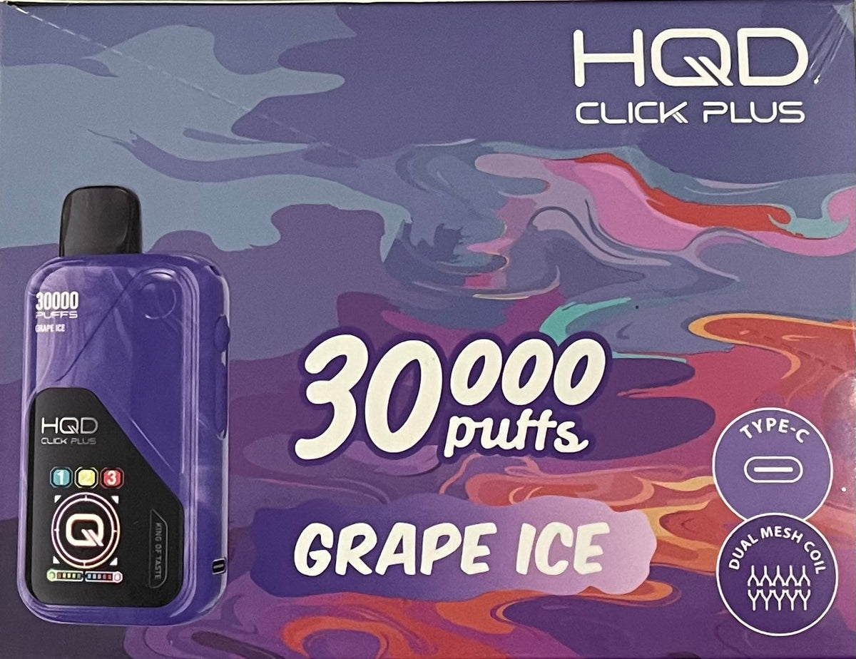 HQD CLICK PLUS GRAPE ICE 30000 PUFFS