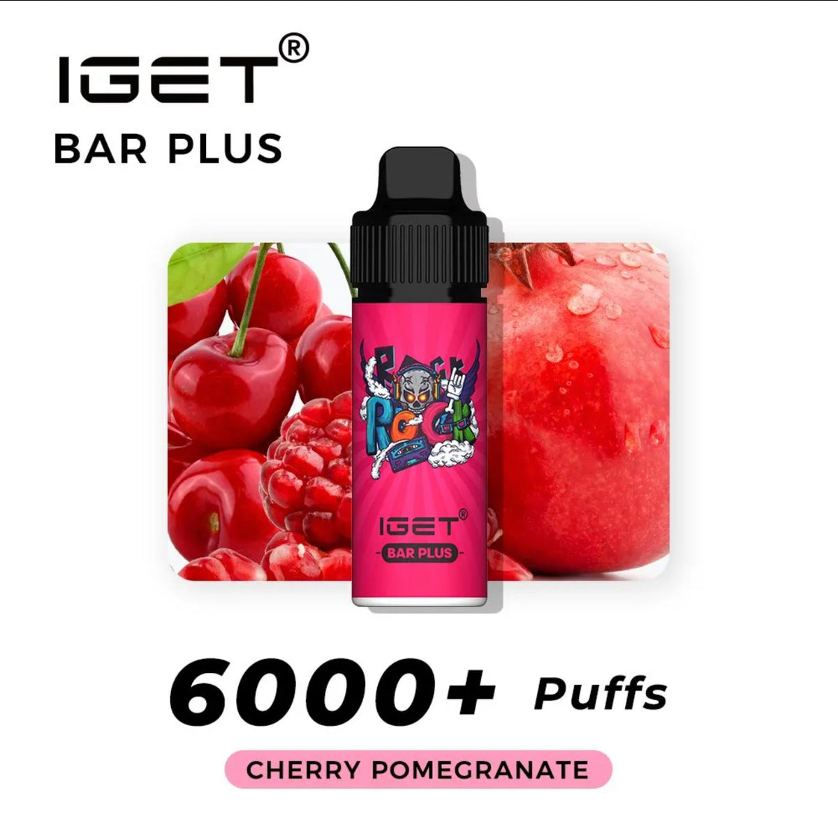 IGET BAR PLUS CHERRY POMEGRANATE 6000 PUFFS