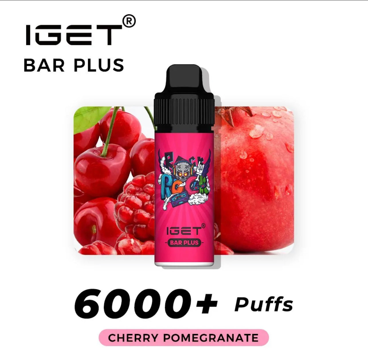 IGET BAR PLUS CHERRY POMEGRANATE 6000 PUFFS