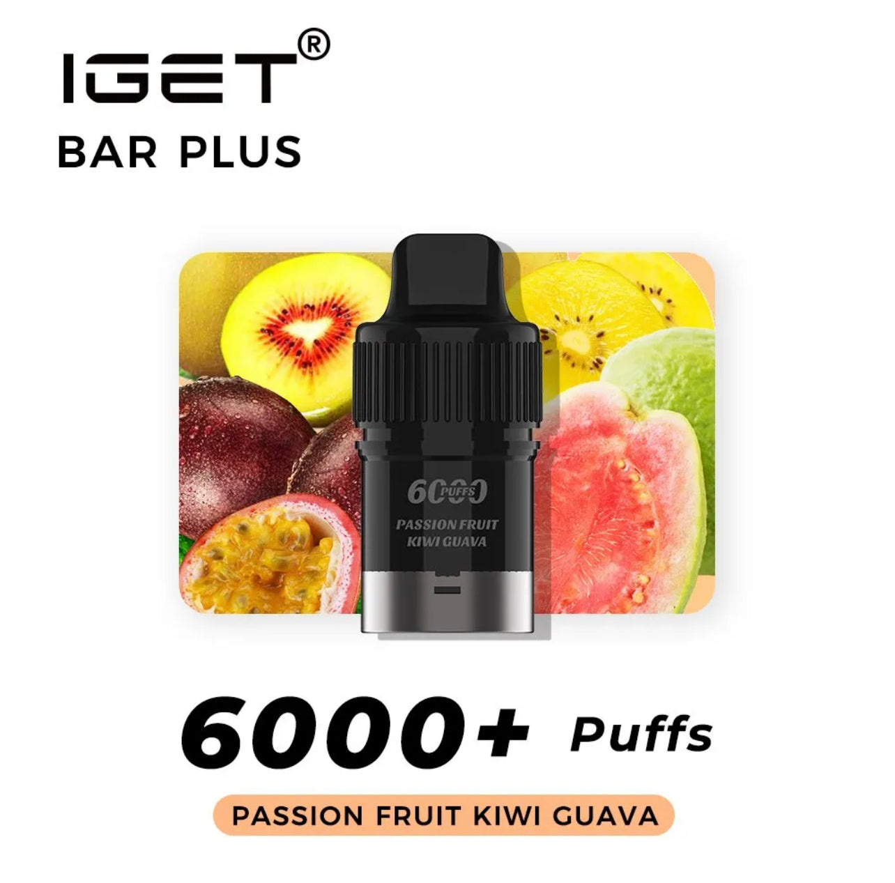 PASSION FRUIT KIWI GUAVA POD ONLY 6000 PUFFS