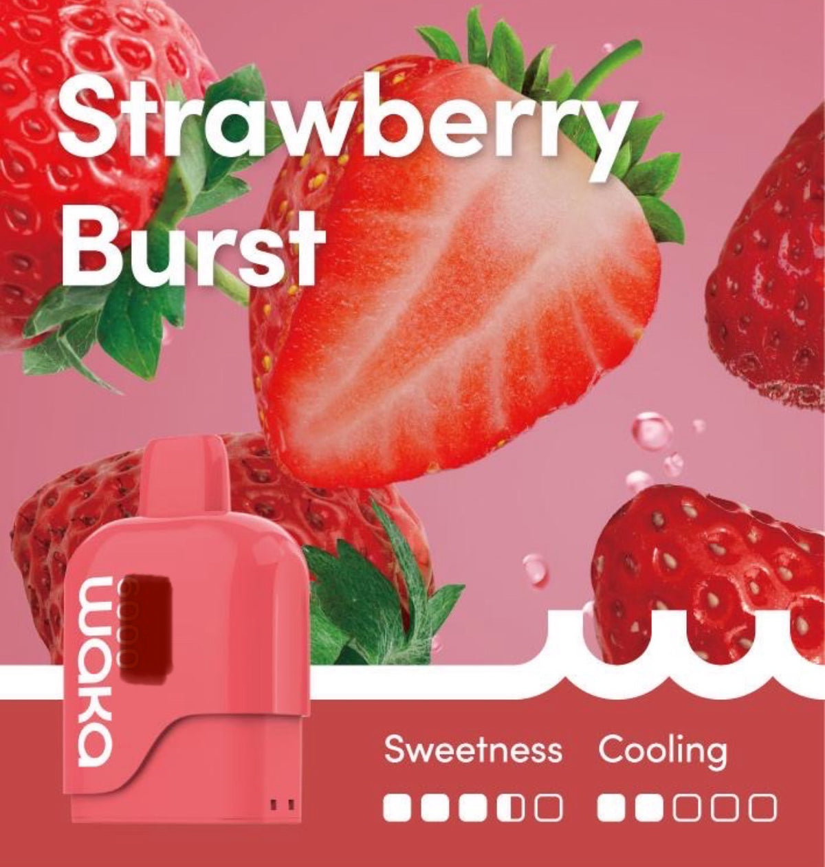 WAKA SOMATCH STRAWBERRY BURST 3000 PUFFS POD ONLY