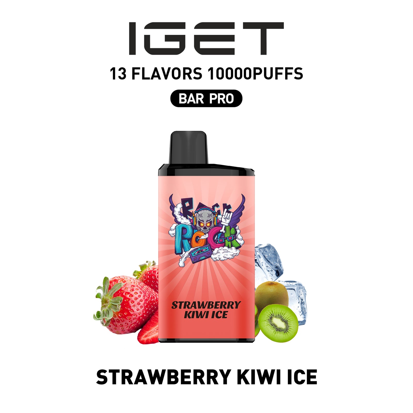 IGET BAR PRO STRAWBERRY KIWI ICE 10000 PUFFS