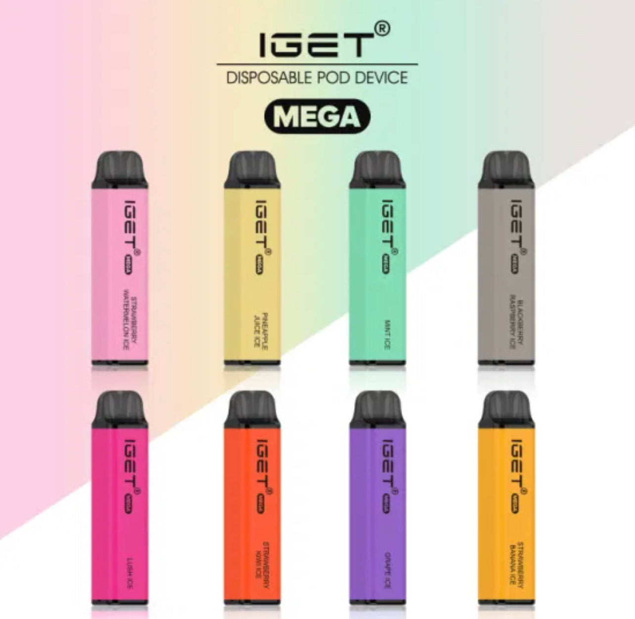 10PCS OF IGET MEGA 3000 PUFFS