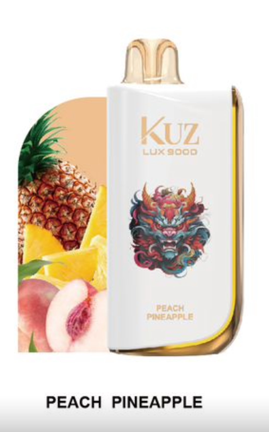KUZ LUX PEACH PINEAPPLE 9000 PUFFS