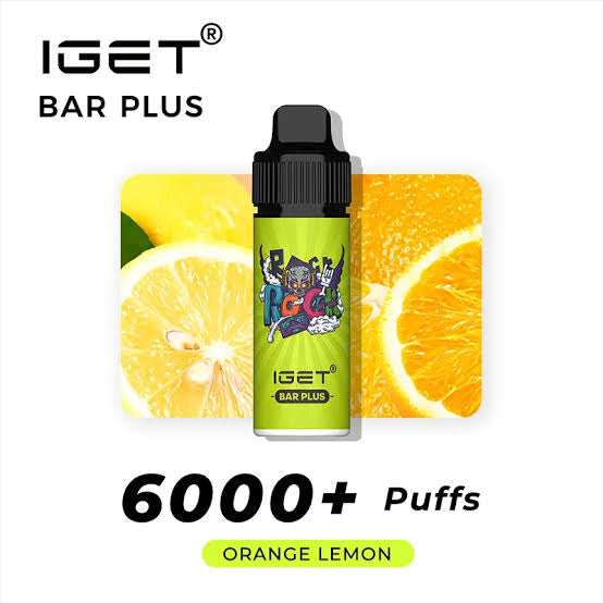 IGET BAR PLUS ORANGE LEMON 6000 PIFFS