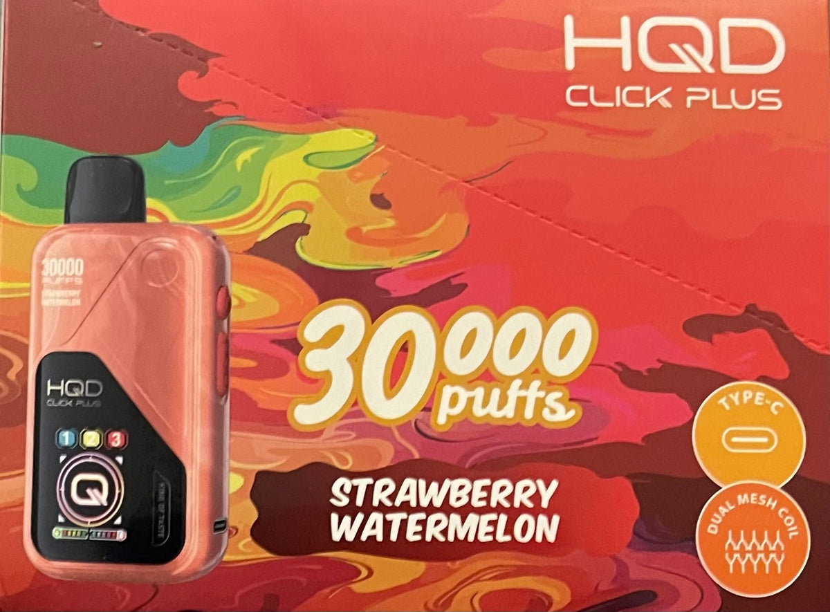 HQD CLICK PLUS STRAWBERRY WATERMELON 30000 PUFFS