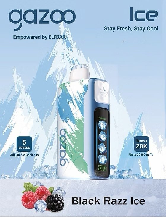 GAZOO BLACK RAZZ ICE 20K PUFFS