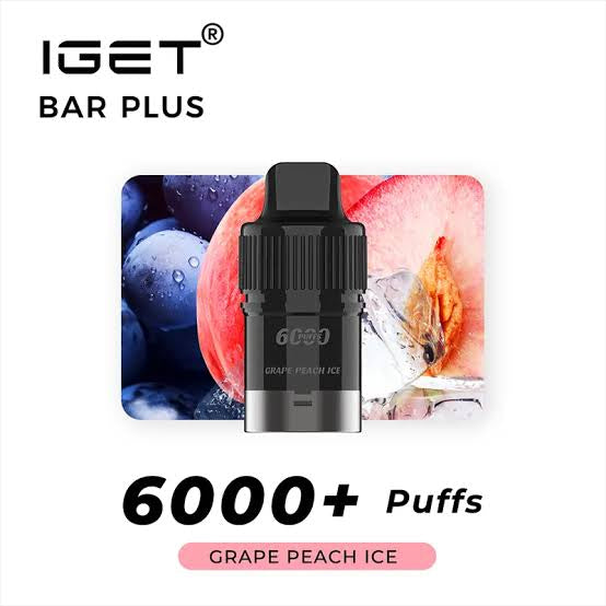 GRAPE PEACH ICE POD ONLY 6000 PUFFS