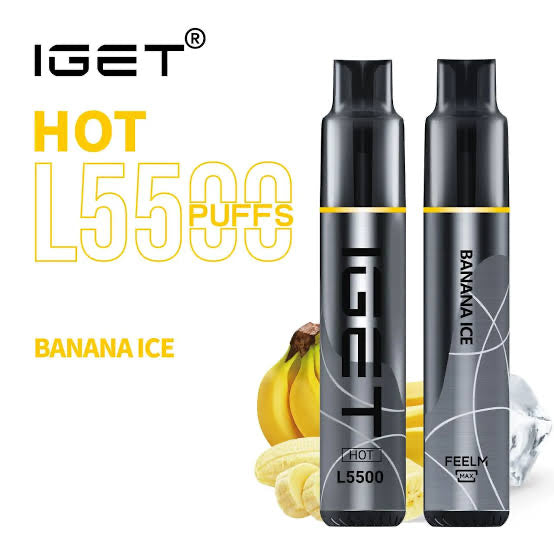 IGET HOT BANANA ICE 5500 PUFFS