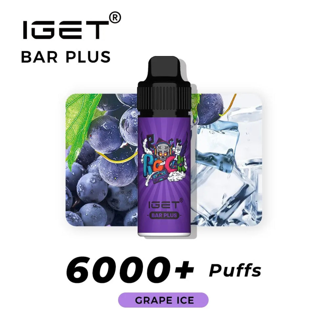 IGET BAR PLUS GRAPE ICE 6000 PUFFS