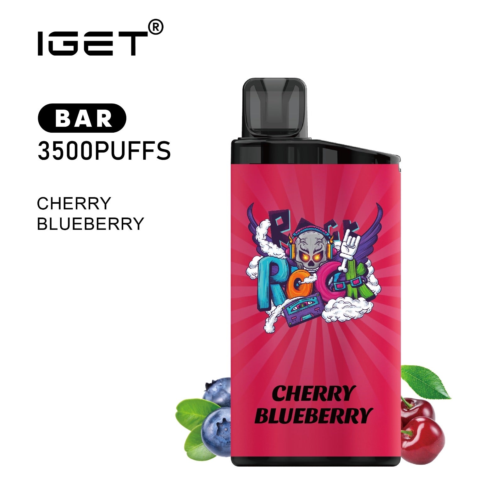 IGET BAR CHERRY BLUEBERRY 3500 PUFFS
