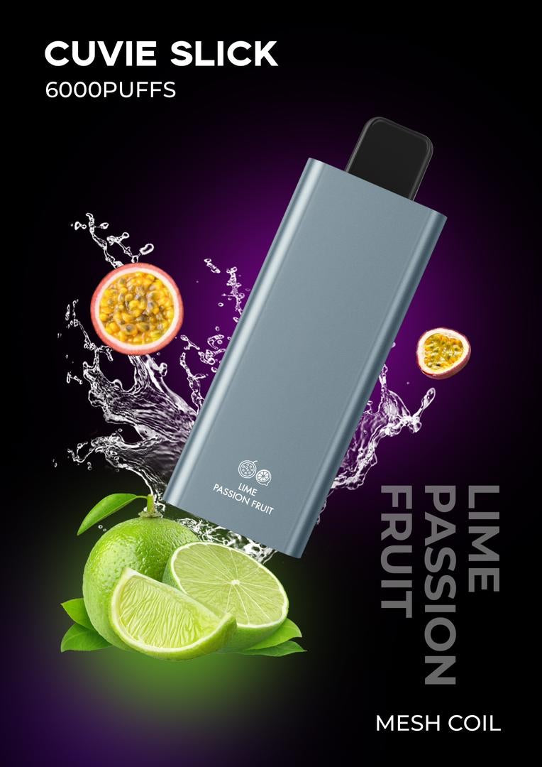 HQD CUVIE SLICK LIME PASSION FRUIT 6000 PUFFS