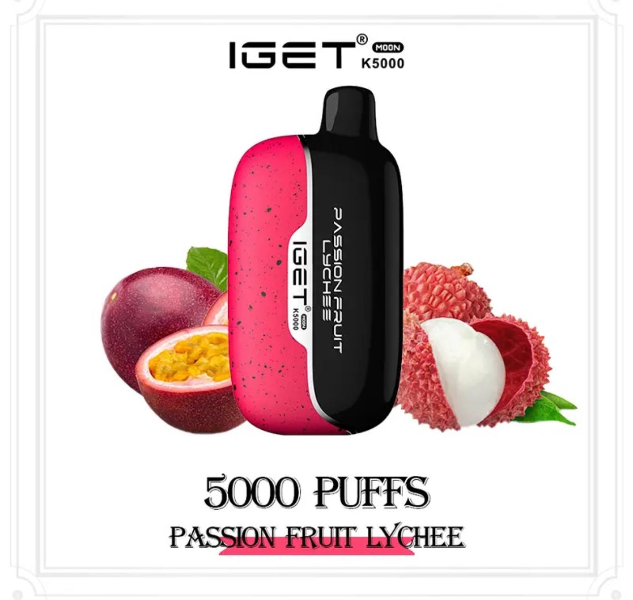 IGET MOON PASSION FRUIT LYCHEE 5000 PUFFS