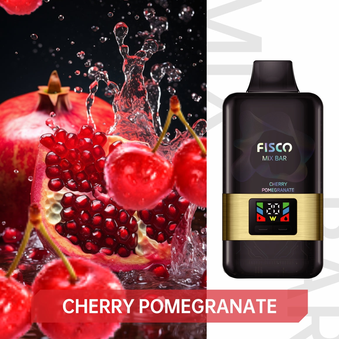 FISCO MIX BAR CHERRY POMEGRANATE 12000 PUFFS