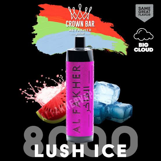 CROWN BAR EL FAKHER LUSH ICE 8000 PUFFS
