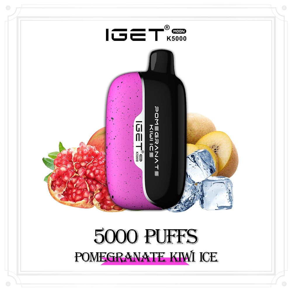 IGET MOON POMEGRANATE KIWI ICE 5000 PUFFS