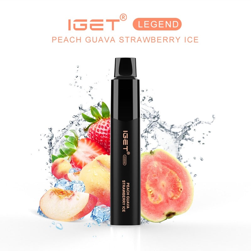 IGET LEGEND PEACH GUAVA STRAWBERRY ICE 4000 PUFFS