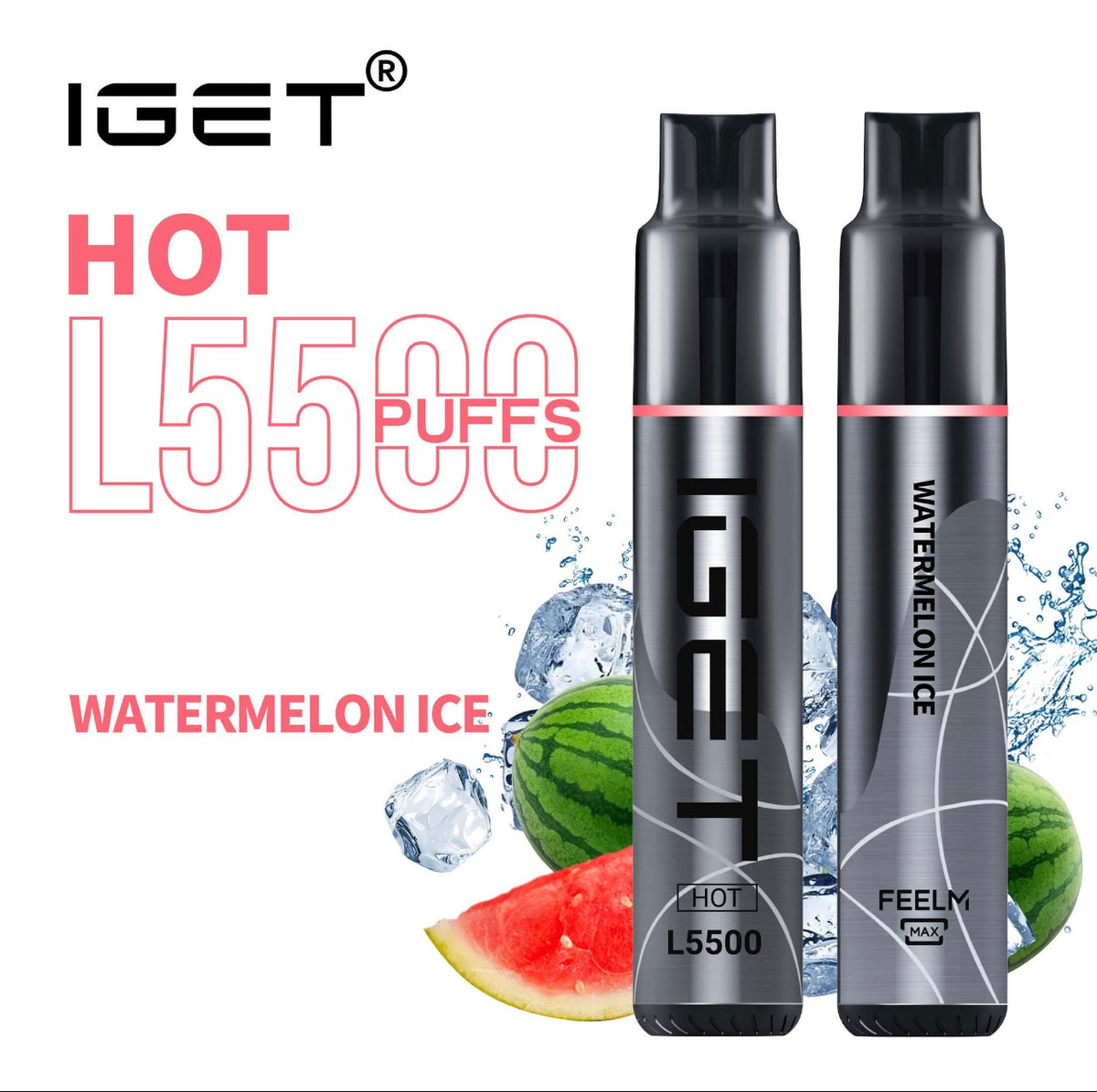 IGET HOT WATERMELON ICE 5500 PUFFS