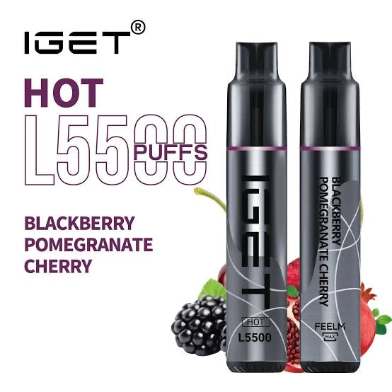 IGET HOT BLACKBERRY POMEGRANATE CHEERY 5500 PUFFS