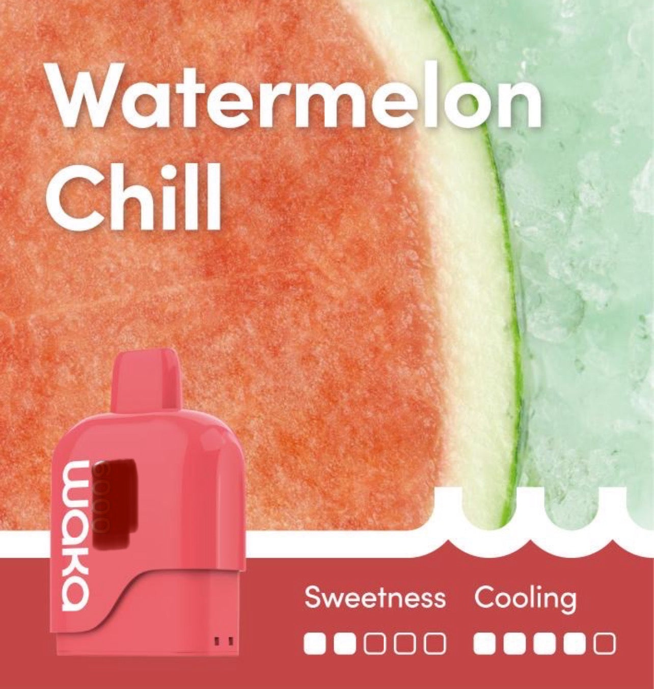 WAKA SOMATCH WATERMELON CHILL 3000 PUFFS POD ONLY