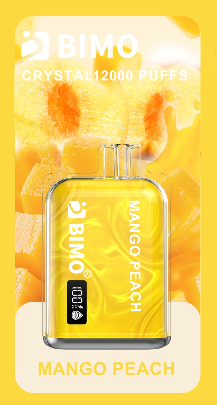 BIMO CRYSTAL MANGO PEACH 12000 PUFFS