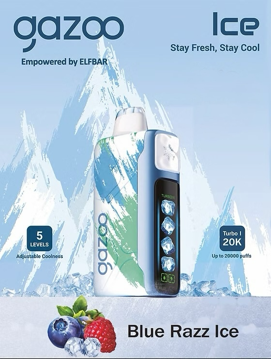 GAZOO BLUE RAZZ ICE 20K PUFFS