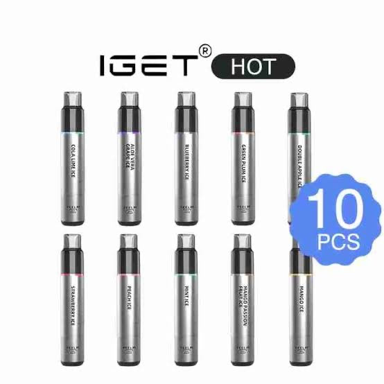 10PCS OF IGET HOT 5500 PUFFS