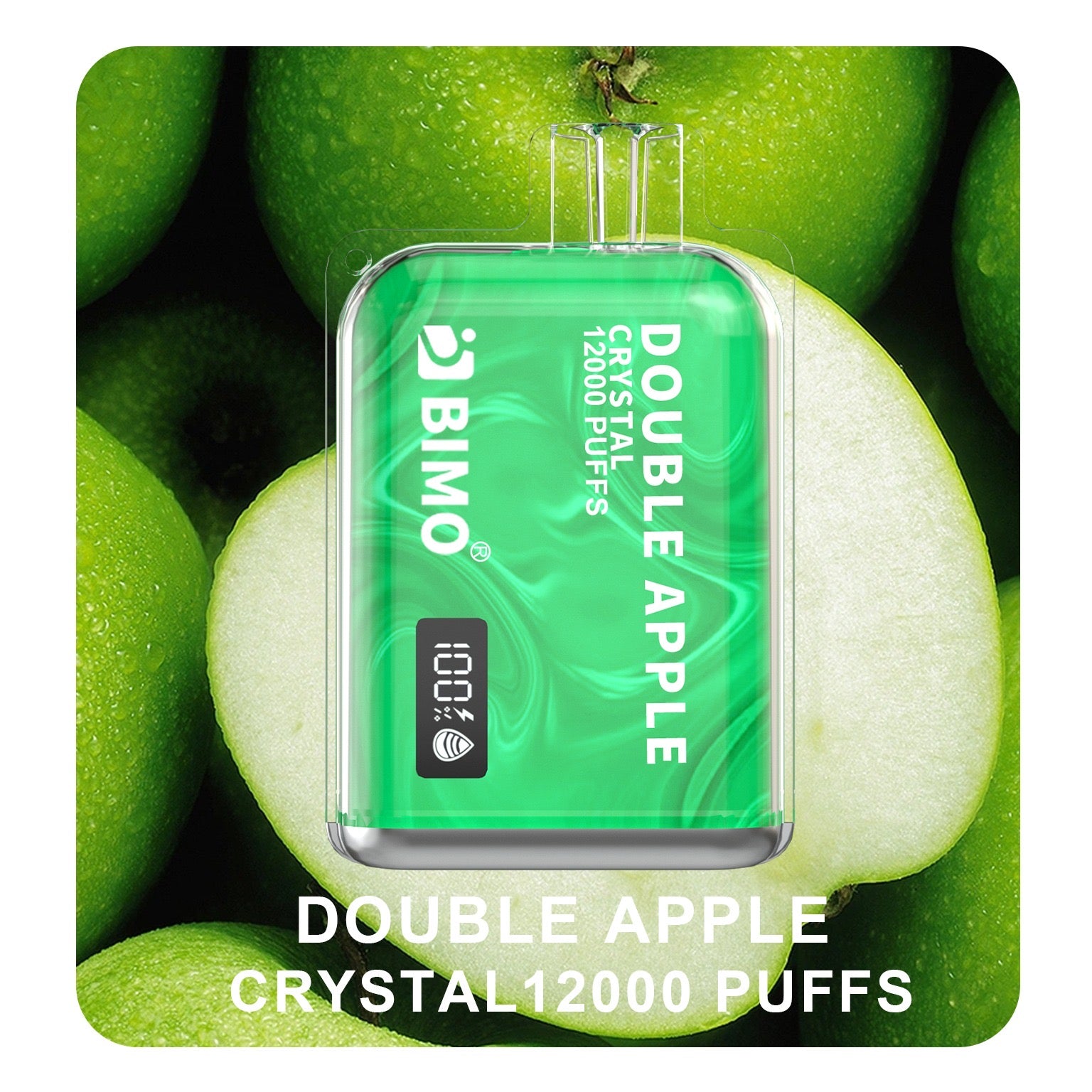 BIMO CRYSTAL DOUBLE APPLE 12000 PUFFS