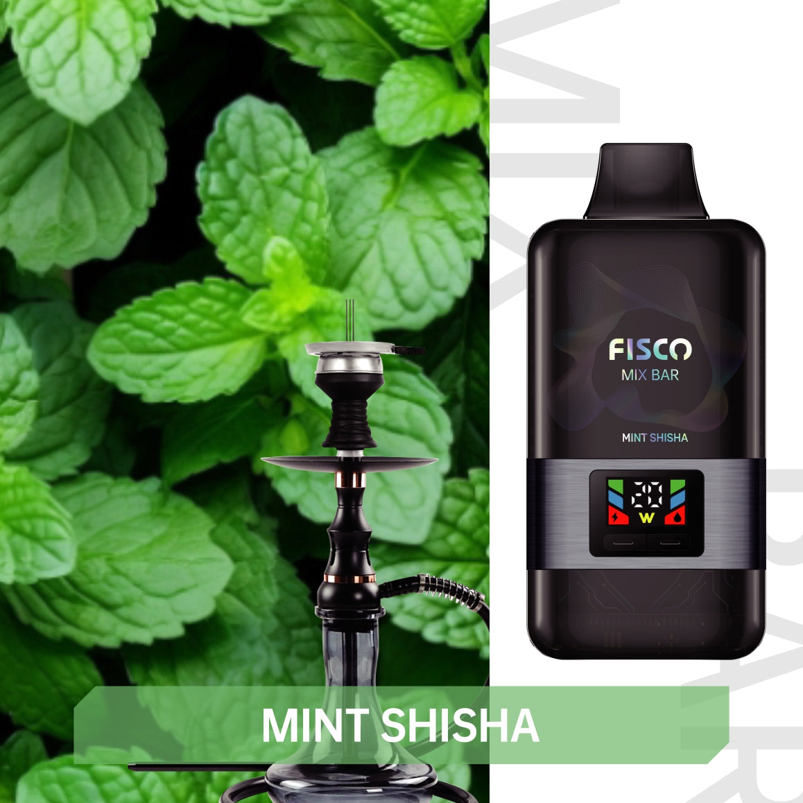 FISCO MIX BAR MINT SHISHA 12000 PUFFS